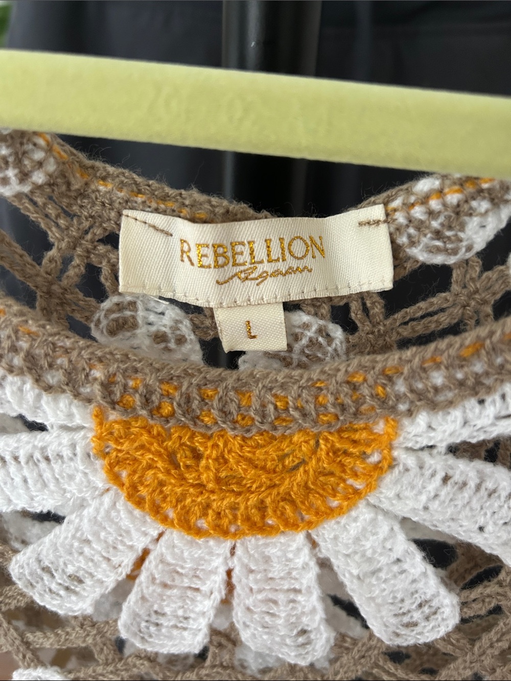 Rebellion Crochet Long Sleeve. Size Large. PTP 20.5” 😍 - Picture 3 of 4